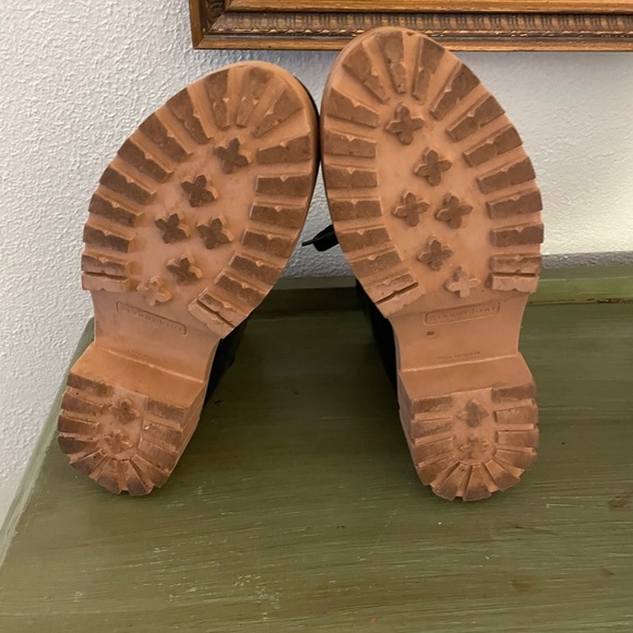 Gianni Bini Black Patent Rubber combat Boots - Picture 5 of 5